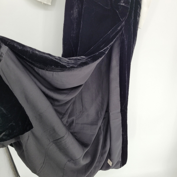 Ronny Kobo Amanda Off-Shoulder Puff-Sleeve Front-Slit Slim Midi Dress large - Picture 7 of 11